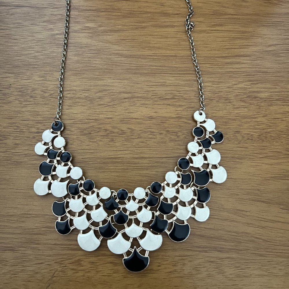 Black and White Statement Necklace